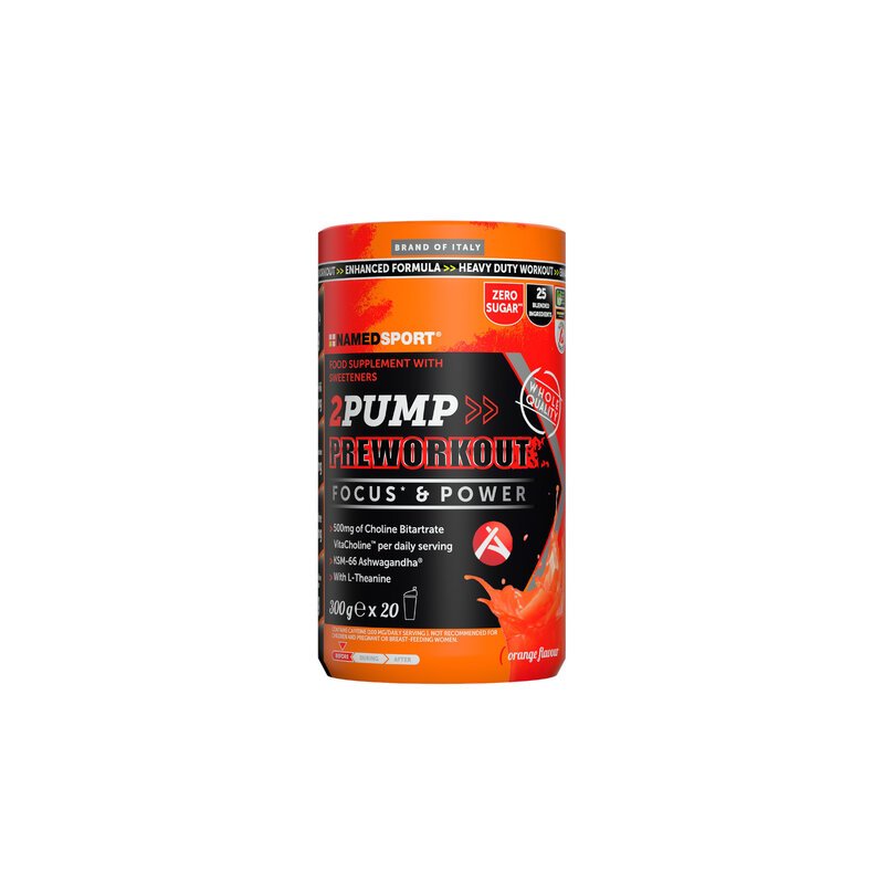 Vendita online PRE/INTRA/POST WORKOUT 2PUMP PREWORKOUT 300G ORANGE costo  40,00 €  spedizione in 24h