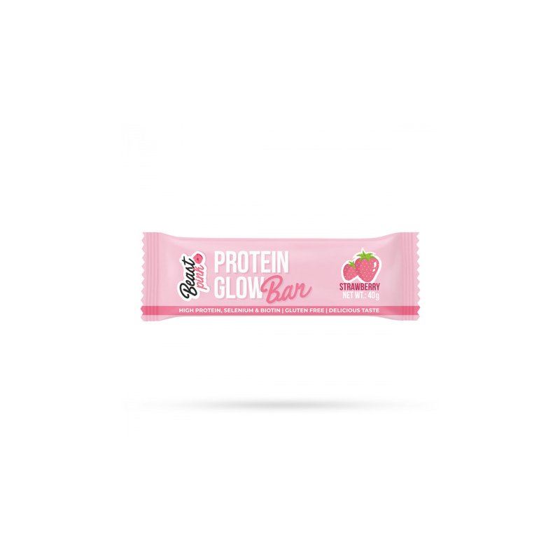 Vendita online BARRETTA PROTEICA PROTEIN GLOWBAR BEAST PINK 40GR FRAGOLA costo  2,50 €  spedizione in 24h