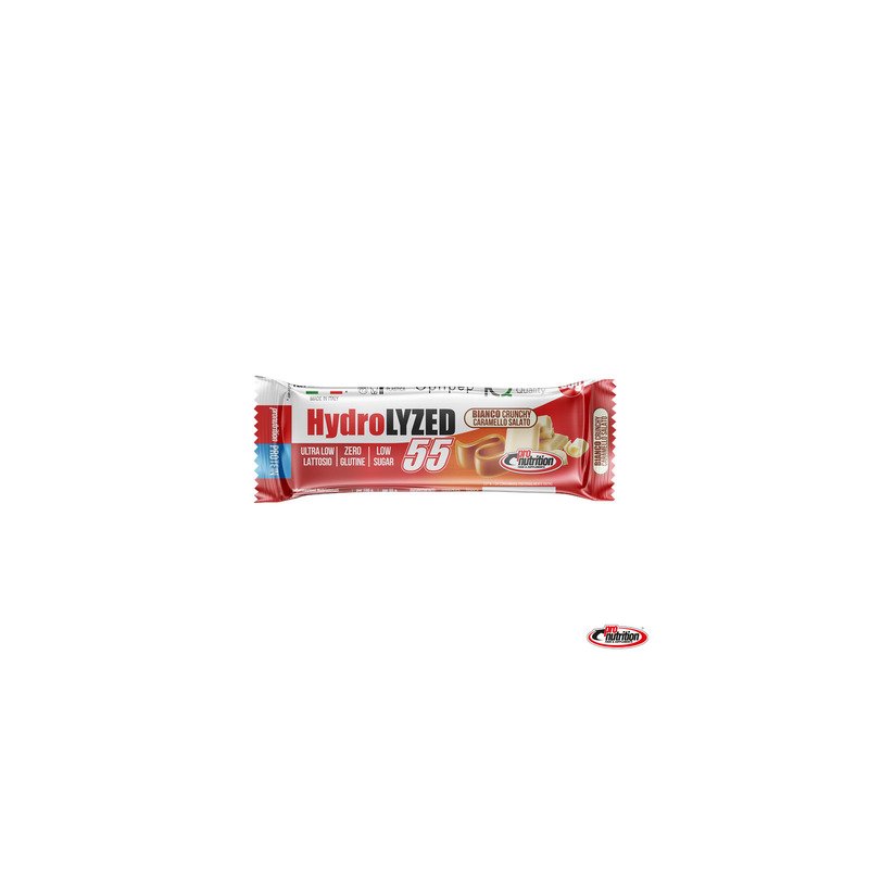 Vendita online BARRETTA PROTEICA BARRETTA HYDROLIZED 55 G BIANCO CARAMELLO SALATO costo  2,50 €  spedizione in 24h