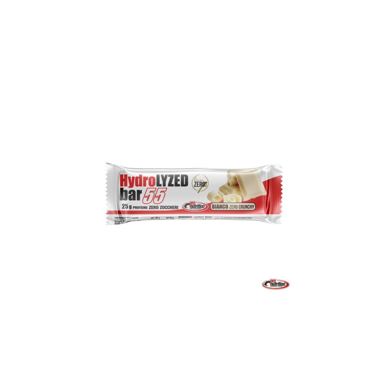 Vendita online BARRETTA PROTEICA HYDROLYZED BAR 55G BIANCO CRUNCHY costo  2,50 €  spedizione in 24h