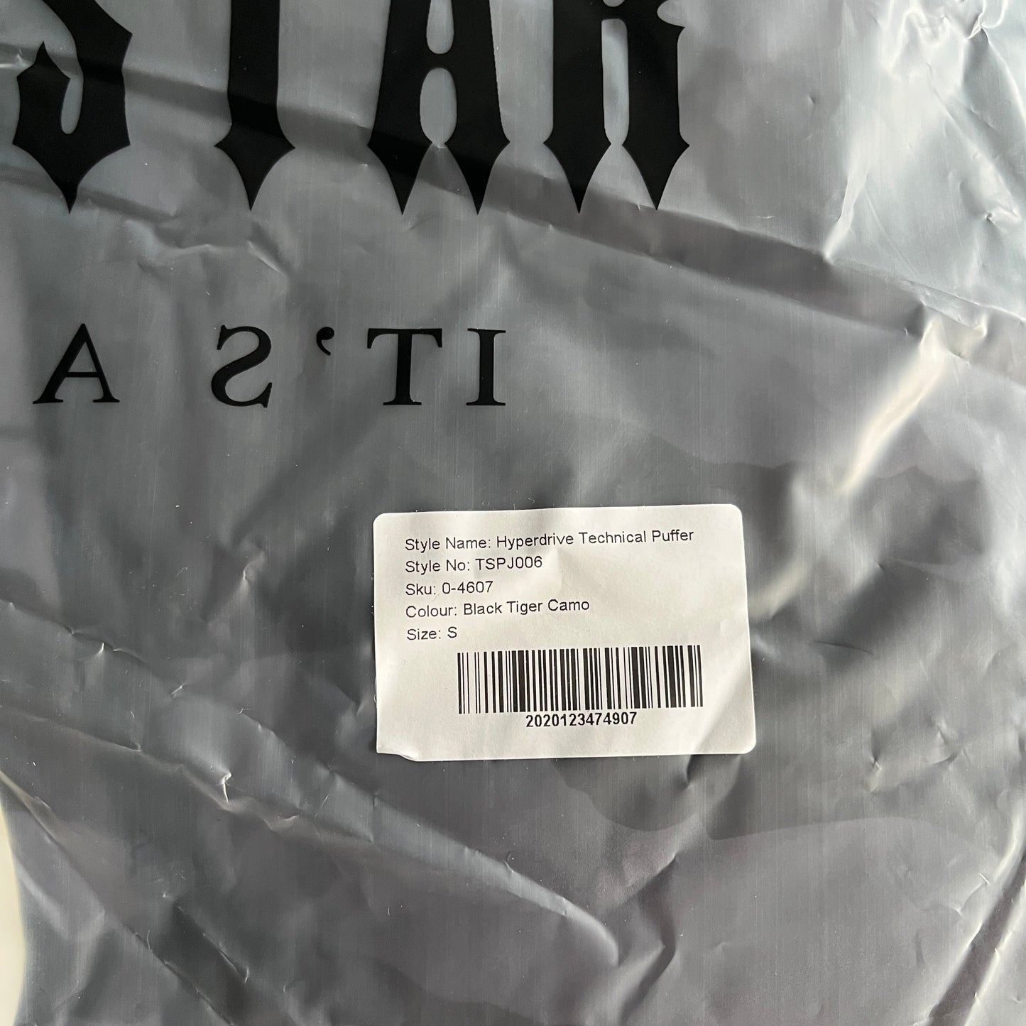 Trapstar Puffer Jacket Hyperdrive Technical Black Tiger Camo